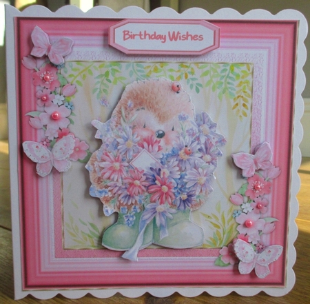 Hedgehog and Butterflys by Johanna Lambert