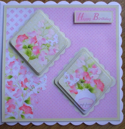 Sweet Peas - Double Diamond Card Mini Kit by Johanna Lambert