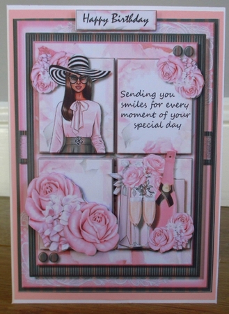 Fashion Square Birthday Girl Four  by Johanna Lambert