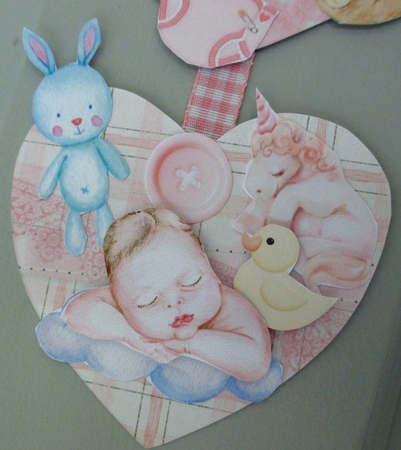 Rock-a-bye Lullaby #1 Hanging Hearts Trio by Johanna Lambert