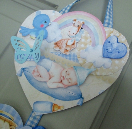 Rock-a-bye Lullaby #2 Hanging Hearts Trio by Johanna Lambert
