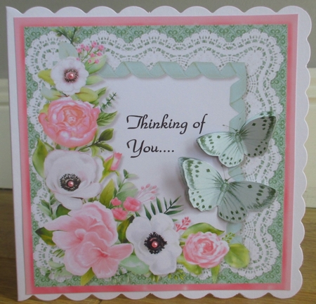 Roses & Butterflies Topper & Insert 4  by Johanna Lambert