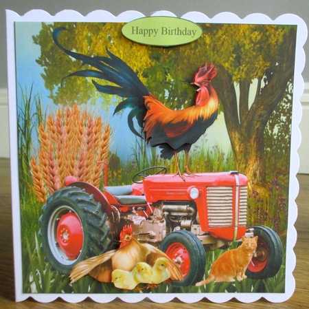 Morning on the Farm Topper with Decoupage by Johanna Lambert