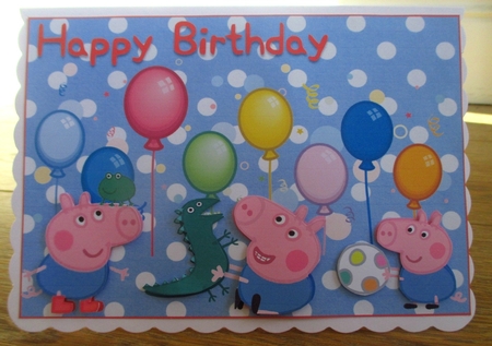 Peppa george Pig Quick Card #3 by Johanna Lambert