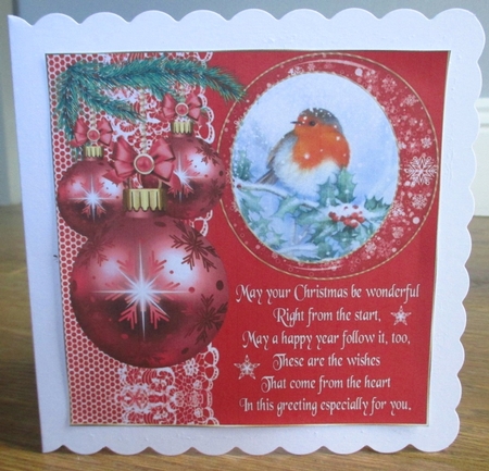 3 Red Christmas robin bauble card front/toppers(value sheet) 5 by Johanna Lambert