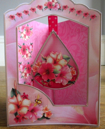 Pretty Hibiscus - Teardrop Pendant Card Mini Kit by Johanna Lambert