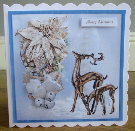 White Winter Topper with Decoupage by Johanna Lambert