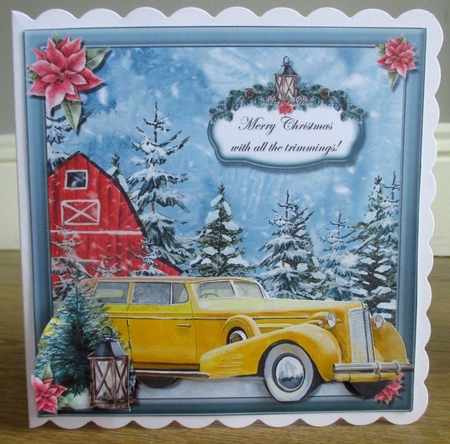 Christmas Vintage car Two  by Johanna Lambert