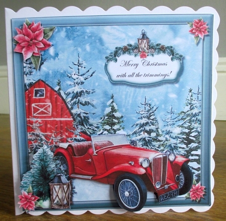 Christmas Vintage car THREE  by Johanna Lambert