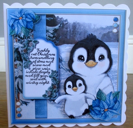 Cute Christmas Penguin 2  by Johanna Lambert
