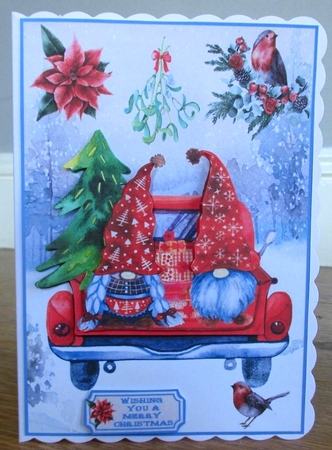 Driving gnome for Christmas A5 by Johanna Lambert
