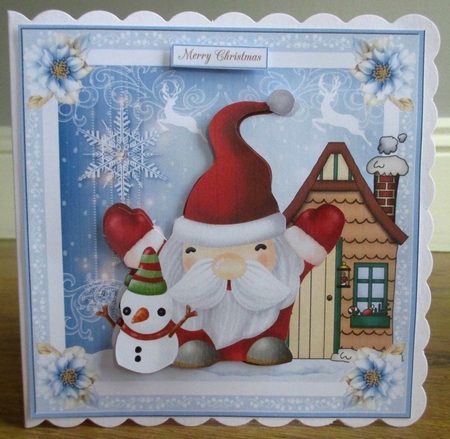 Father Christmas 7x7ins Decoupage Topper  by Johanna Lambert