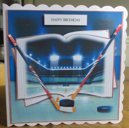 Ice Hockey Open Book by Johanna Lambert