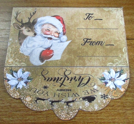 Santa Having a Chuckle Money Wallet or Gift Card Holder by Johanna Lambert