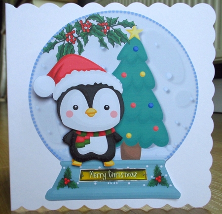 Lovely Penguins  Snow Globe  by Johanna Lambert