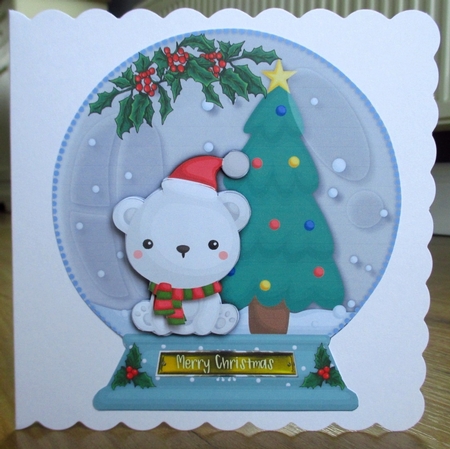 Lovely Polar Bears  Snow Globe  by Johanna Lambert