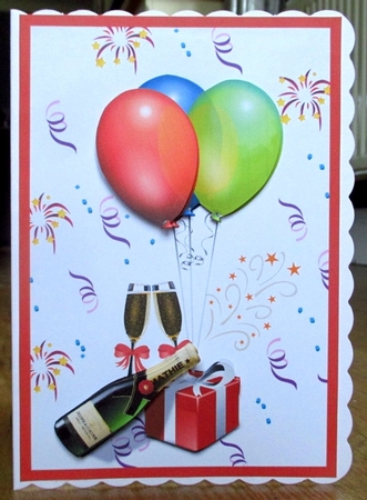 Anniversary Card 3D Decoupage by Johanna Lambert
