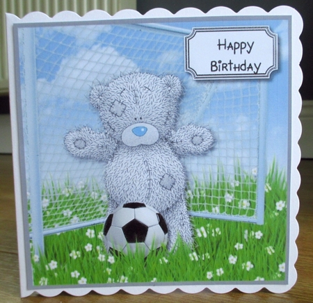 Tatty Teddy Footballer by Johanna Lambert