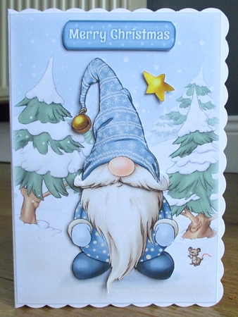 Alfred the Christmas Gnome Blue by Johanna Lambert