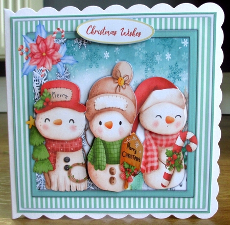 Adorable Little Snow Men Friends  by Johanna Lambert