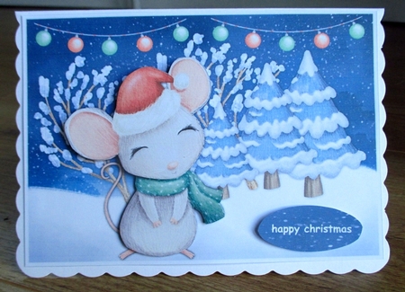 Cute Christmas Mouse Mini Kit by Johanna Lambert