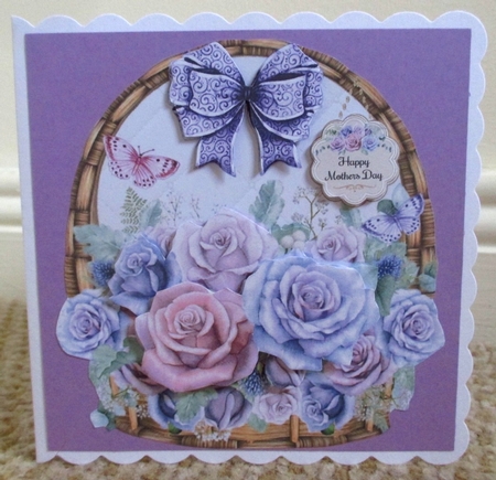 Summer Floral Basket 04 Shaped Mini Page Kit  by Johanna Lambert
