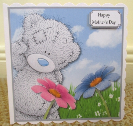 Tatty Teddy with Flowers Birthday or Mothers Day by Johanna Lambert