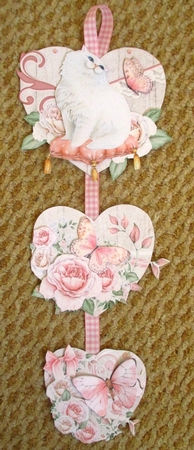For the Love of My Cat - Hanging Hearts Trio by Johanna Lambert