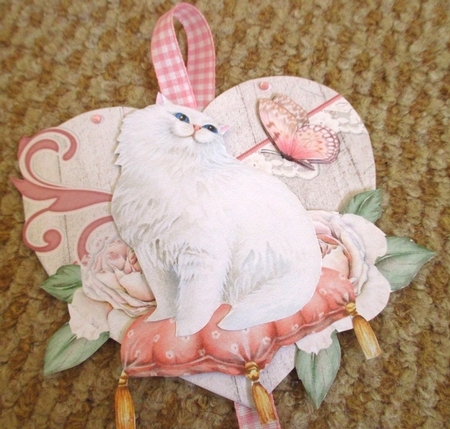 For the Love of My Cat - Hanging Hearts Trio by Johanna Lambert