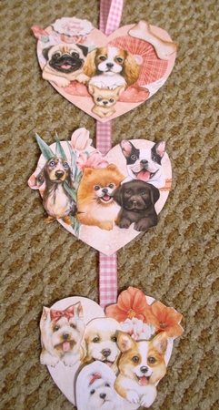 For the Love of Dogs - Hanging Hearts Trio by Johanna Lambert