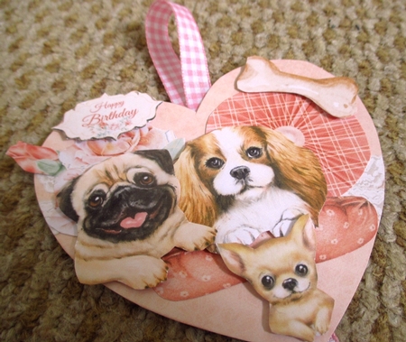 For the Love of Dogs - Hanging Hearts Trio by Johanna Lambert