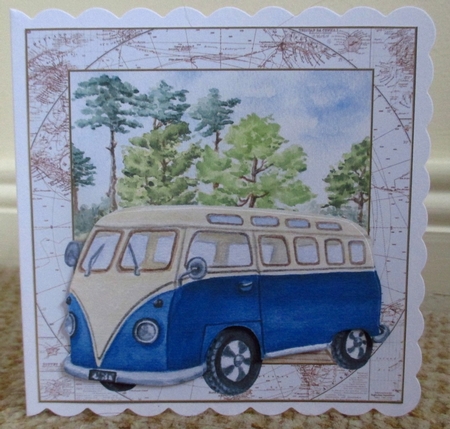 Camper van card front by Johanna Lambert