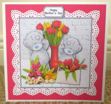 Tatty Teddy with Spring Flowers for Birthday or Mothers Day by Johanna Lambert