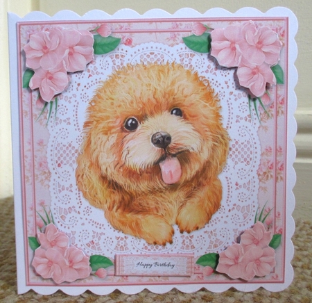 Cute Puppy Birthday Topper #3 by Johanna Lambert