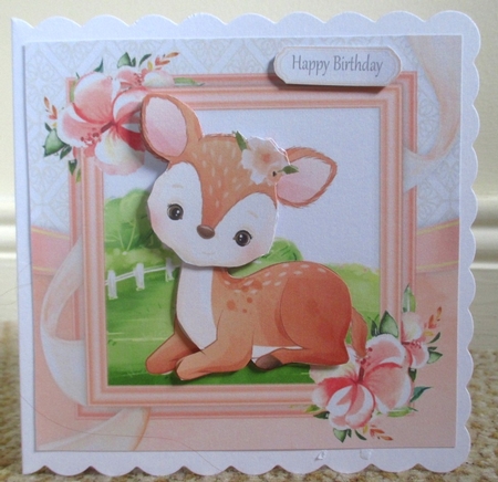 Pink floral animal bumper kit 7x7 by Johanna Lambert