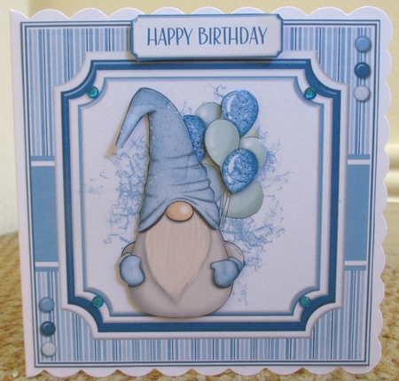 Blue Gnome card kit by Johanna Lambert