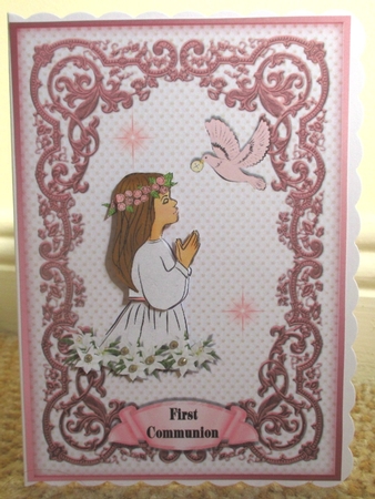 Littler Girl waiting for her First Communion. by Johanna Lambert