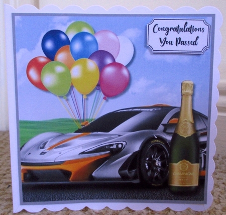 Sports Car Birthday or Congratulations on Passing Your Driving Test by Johanna Lambert