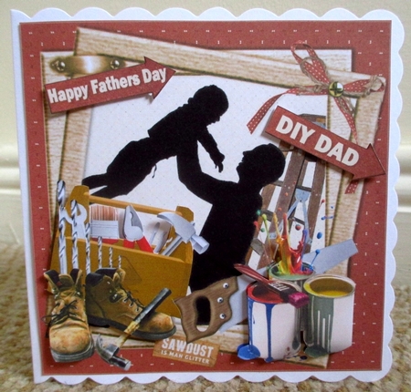 8x8 Dad loves his DIY fathers day/birthday mini kit by Johanna Lambert