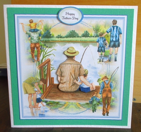 Fathers Day Card Front With Decoupage by Johanna Lambert
