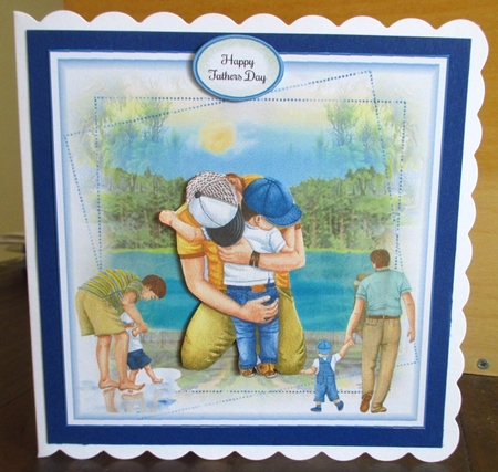 Fathers Day Card Front With Decoupage 02 by Johanna Lambert
