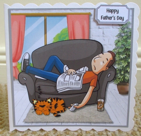 Male card topper for Birthday, Dad Birthday, Retirement or Fathers Day by Johanna Lambert
