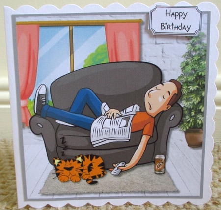 Male card topper for Birthday, Dad Birthday, Retirement or Fathers Day by Johanna Lambert