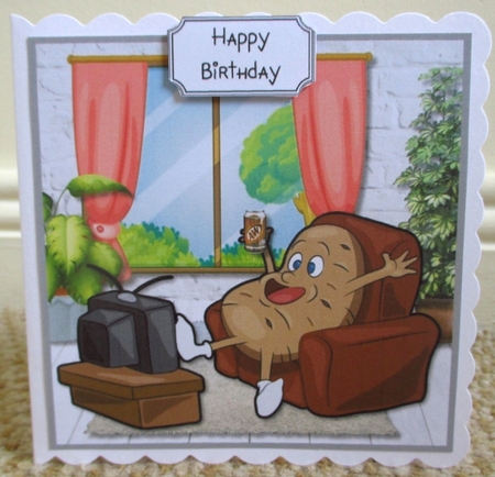 Couch Potato for Male Birthday or Retirement by Johanna Lambert