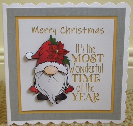 Christmas Gnome With Words by Johanna Lambert