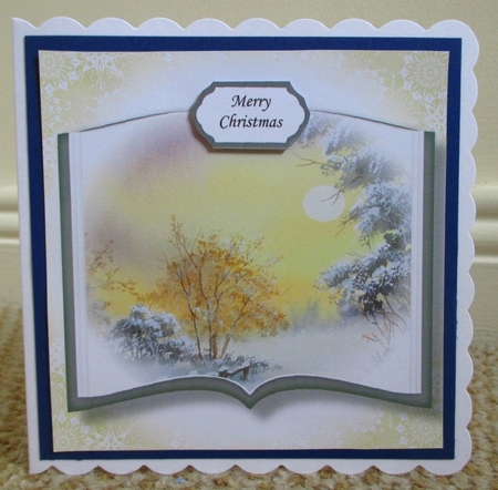 Open Book Scenic Christmas No Flowers - Early Winter Morning by Johanna Lambert