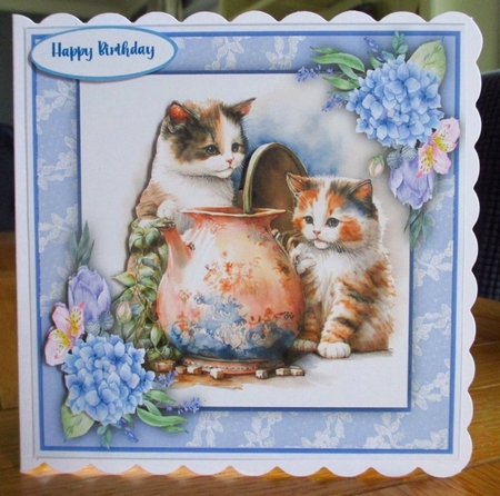 8x8 Mini Kit, Beautiful Kitties Playing  by Johanna Lambert
