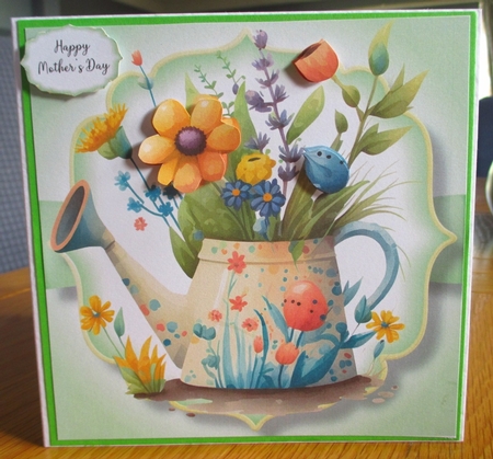 Simple Watercolour Floral Watering Can 5 by Johanna Lambert