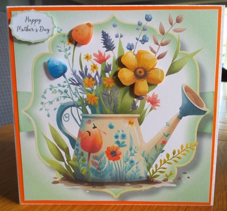 Simple Watercolour Floral Watering Can 6 by Johanna Lambert