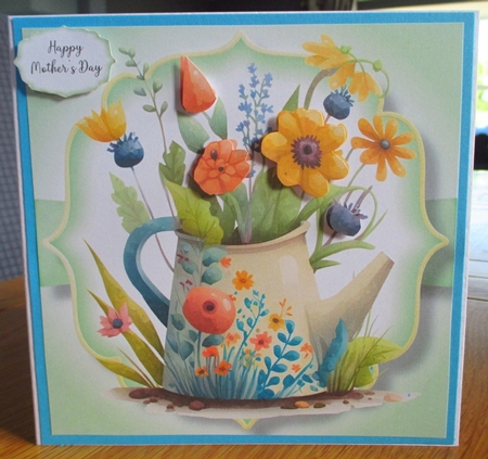 Simple Watercolour Floral Watering Can 8 by Johanna Lambert